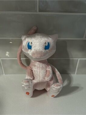 Pokemon Mew Plush (No Box) by TOMY - 20th Anniversary (Metallic Pink)